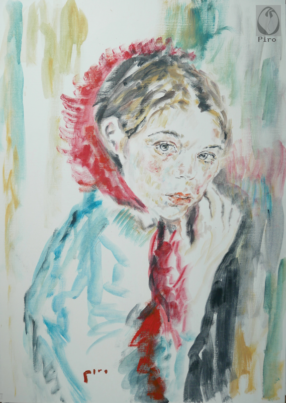 oil on paper - olio su carta di Piro